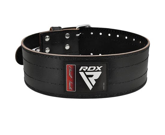 Пояс для пауэрлифтинга RDX RD1 кожа Black L (WPB-RD1B-L), Размер: L, Цвет: Black