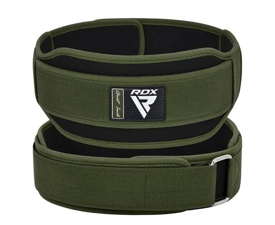 Пояс для важкої атлетики RDX RX5 Double Belt неопрен Army Green L (WBD-RX5AG-L), Розмір: L, Колір: Green