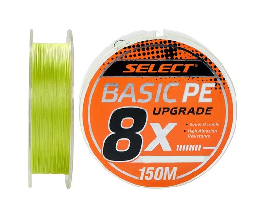 Шнур Select Basic PE 8X Light Green 150m #1.2/0.16mm 20lb/9.3kg (1870.31.40), Диаметр, мм: 0.16, Разрывная нагрузка, lb : 20