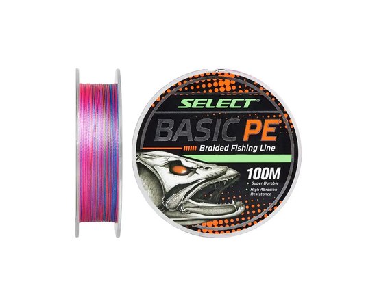 Шнур Select Basic PE Multicolor 150m 0.26mm 45lb/20.8kg (1870.30.99), Диаметр, мм: 0.26, Разрывная нагрузка, lb : 45