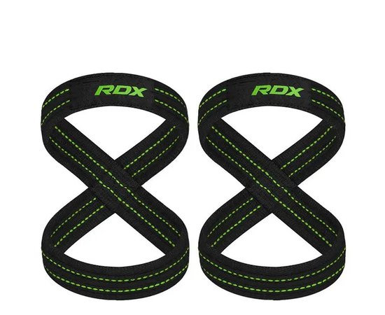 Силовые ремни RDX Gym Lifting 8 Figure Straps Army Green M (WAC-W8AGN-M), Размер: M, Цвет : Зелёный