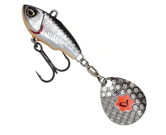 Тейл-спінер Savage Gear Fat Tail Spin 80mm 24.0g Dirty Silver (77066), Колір: Dirty Silver