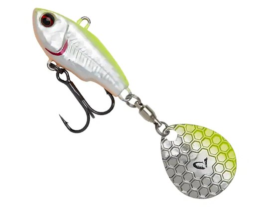 Тейл-спиннер Savage Gear Fat Tail Spin 80mm 24.0g Lemon Back Flash (77069), Цвет: Lemon Back Flash