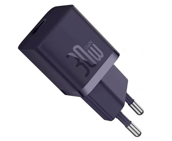 Зарядний пристрій Baseus GaN5 Fast Charger (mini) 1C 1Type-C, QC/PD, 30W Black (000009751)