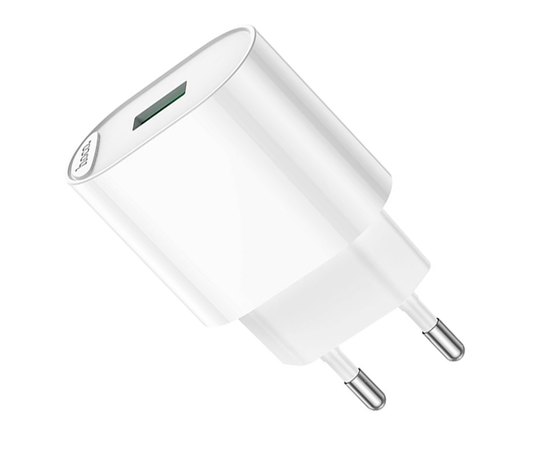 Зарядний пристрій Hoco Fighter single port charger C109A 1USB, 18W/3A, QC White (000009191)