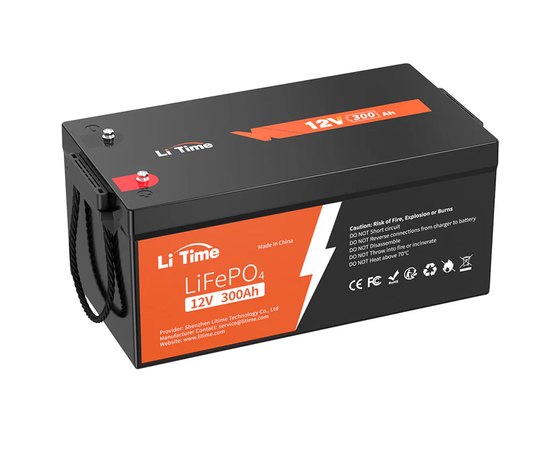 Аккумуляторная батарея LiTime 12V 300Ah (12.8V-300Ah, 3840 Вт*год, 200A BMS)