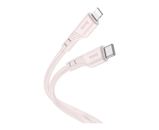 Кабель Hoco Lightning Crystal color silicone charging data cable X97 1m, 2.4A Pink (000009585)