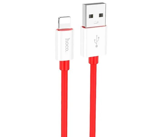 Кабель Hoco Lightning Magic silicone charging data cable X87 1m, 2.4A Red (000009325)