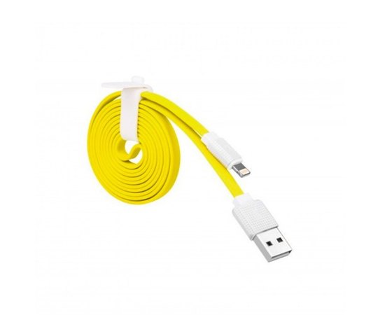 Кабель Hoco Lightning Waffle flat UPL18 2.1A, 1.2m Yellow (000001661)