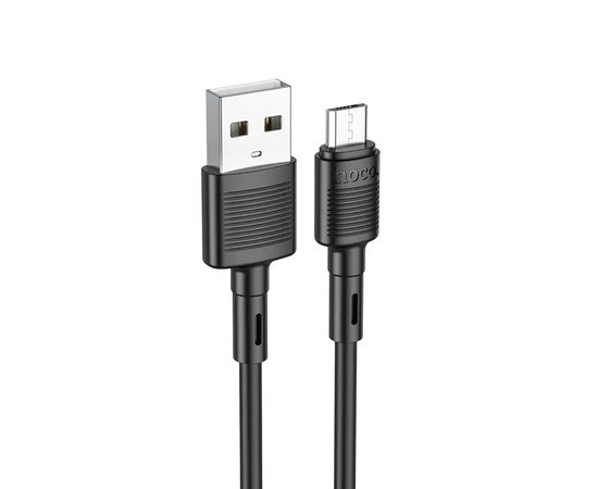 Кабель Hoco Micro USB Victory charging data cable X83 1m, 2.4A Black (000009049), Колір: Black