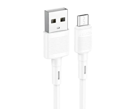 Кабель Hoco Micro USB Victory charging data cable X83 1m, 3A White (000009052)