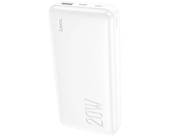 Повербанк HOCO Tacker J87A 20000 mAh 20W White (6931474761040), Колір: Білий, Ємність: 20 000 mAh