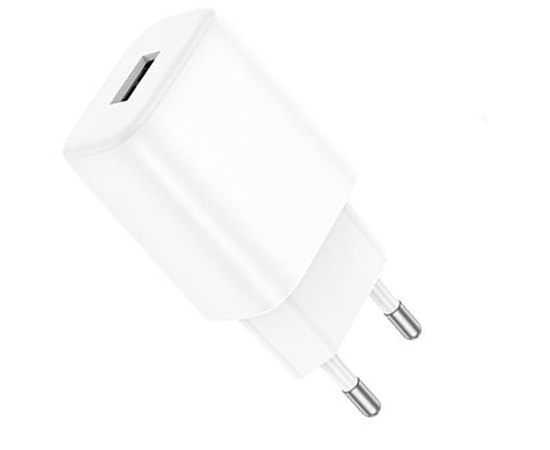 Зарядное устройство Hoco Micro USB Cable Solid single port charger C134A 1USB, 12W/2.4A White (000010630), Цвет: White