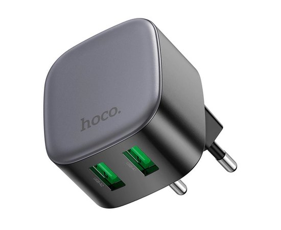 Зарядний пристрій Hoco Rayo dual-port CS34A 2USB, QC, 18W/3A Black (000010412)