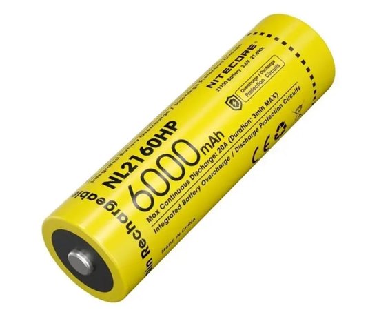 Акумуляторна батарея Nitecore 21700 20А 6000mAh NL2160HP (6-1522_hp)