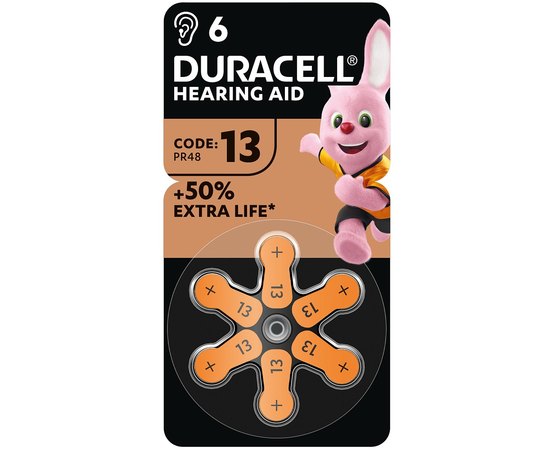 Батарейка Duracell HA 13 PR48 6 шт (6425673)