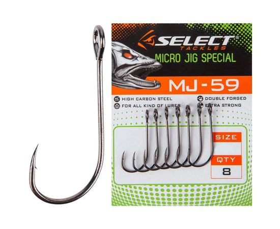 Крючок Select MJ-59 Micro Jig Special #4 (9 шт/уп) (1870.50.44), Номер крючка, № : 4