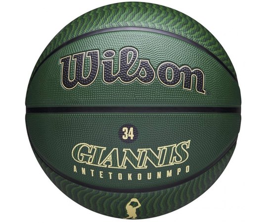 М'яч баскетбольний Wilson NBA Player Icon Outdoor BSKT Giannis size 7 (WZ4006201XB7)