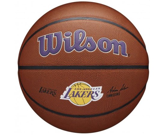 Мяч баскетбольный Wilson NBA Team Composite BSKT LA Lakers (WTB3100XBLAL)