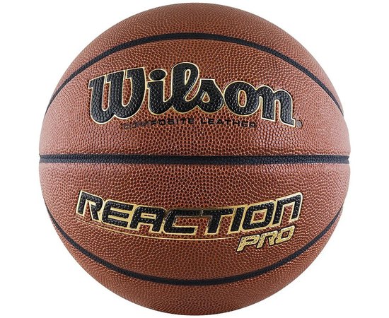 М'яч баскетбольний Wilson Reaction Pro 295 size 7 (WTB10137XB07), Розмір: 7, Колір: Бурштиновий