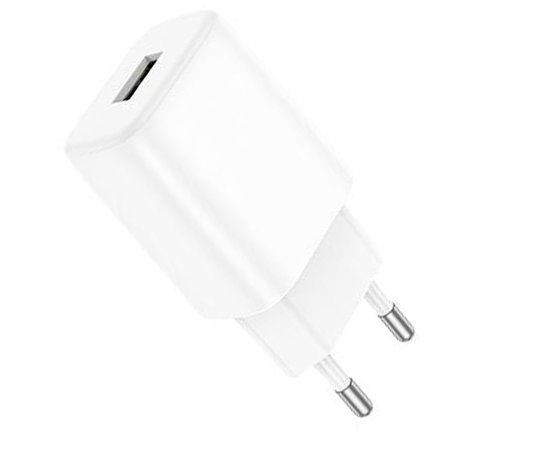 Зарядний пристрій Hoco Lightning Cable Solid single port charger C134A 1USB, 12W/2.4A White (000010634)