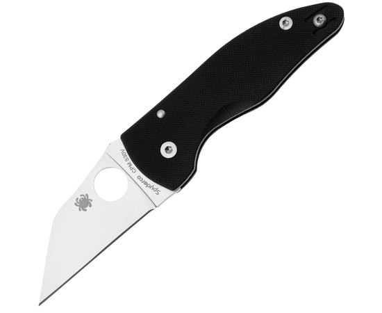 Карманный нож Spyderco Microjimbo Black (C264GP), Покрытие клинка: Satin