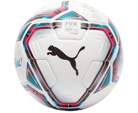 Мяч футбольный Puma team FINAL 21.1 FIFA Quality Pro Ball белый/синий/красный size 5 (083236-01), Цвет: Белый