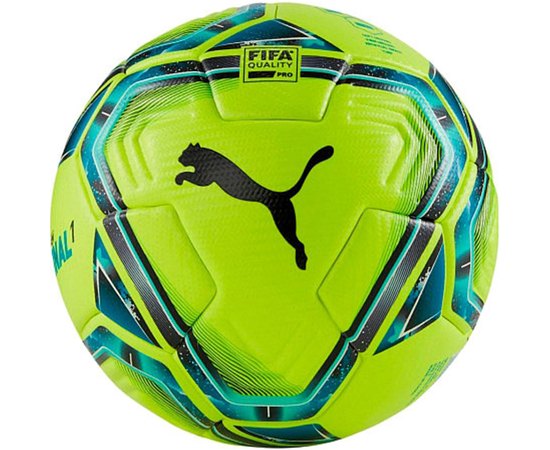 М'яч футбольний Puma team FINAL 21.1 FIFA Quality Pro Ball салатовий/чорний/синій size 5 (083236-03), Колір: Зелений