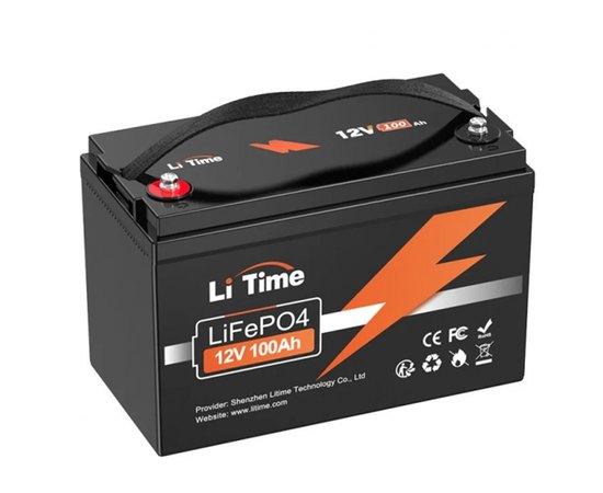 Акумуляторна батарея LiTime 12V 100Ah TM (12.8V-100Ah, 2560 Вт*год, 100A BMS)