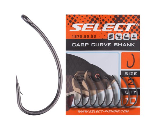 Гачок Select Carp Curve Shank #2 (10 шт/уп) (1870.50.53)