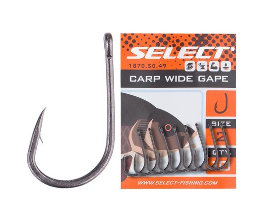 Крючок Select Carp Wide Gape #2 (10 шт/уп) (1870.50.49)