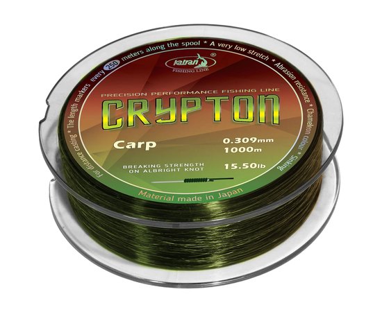 Леска Katran Crypton Carp 1000m хамелеон 0.309mm 15.5lb/7.03kg (4262389020086), Разрывная нагрузка, lb : 15.5, Размотка, м : 1000 м