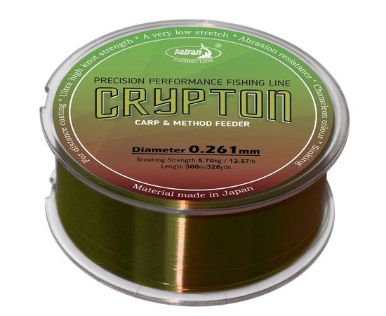 Ліска Katran Crypton Carp & Method Feeder 300m хамелеон 0.261mm 12.57lb/5.7kg (4262389020147), Розривне навантаження, lb: 12.57, Розмотка, м : 300 м