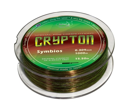 Леска Katran Crypton Symbios 1000m neon/brown 0.309mm 15.5lb/7.03kg (4262389020055), Разрывная нагрузка, lb : 15.5, Размотка, м : 1000 м