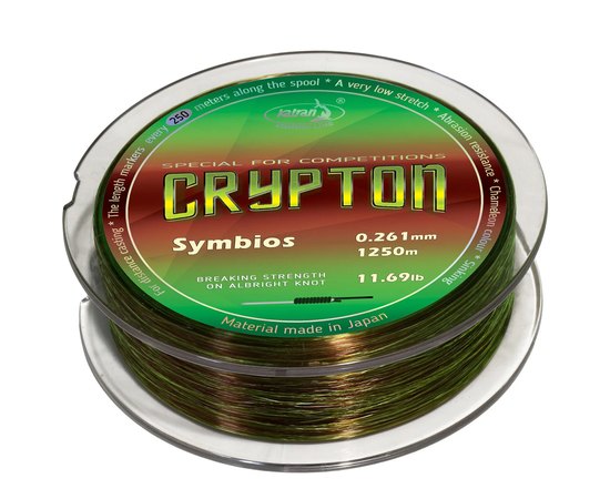 Леска Katran Crypton Symbios 1250m neon/brown 0.261mm 11.69lb/5.3kg (4262389020031), Разрывная нагрузка, lb : 11.69, Размотка, м : 1250