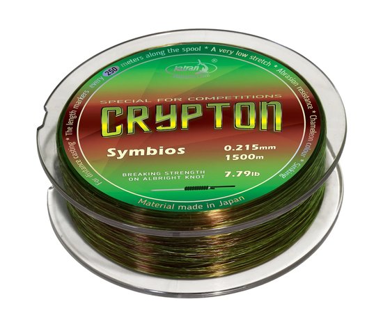 Ліска Katran Crypton Symbios 1500m neon/brown 0.215mm 7.79lb/3.53kg (2500000214103), Розривне навантаження, lb: 7.79, Розмотка, м : 1500