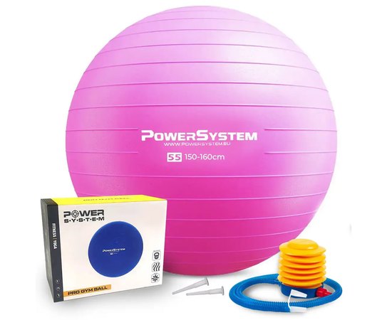 М'яч для фітнесу (фітбол) Power System PS-4018 Ø85 cm PRO Gymball Pink (PS-4018PI-0)