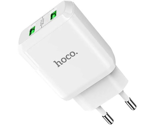 Зарядний пристрій Hoco Micro USB Cable Charmer dual port charger set N6 2USB, 3A, 2xQC3.0, 18W Safety Certified White (000006868)