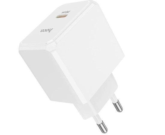 Зарядний пристрій Hoco Ocean single port charger CS13A 1type-C, 20W/3A, PD/QC White (000009901)