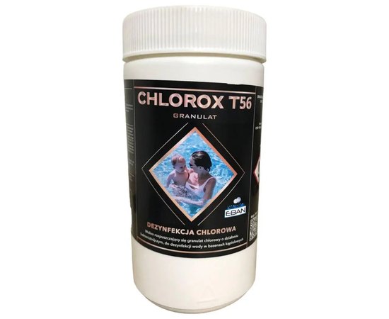 Гранули ШОК хлору CHLOROX Т56 для басейну 1 кг, Вага упаковки: 1000 г