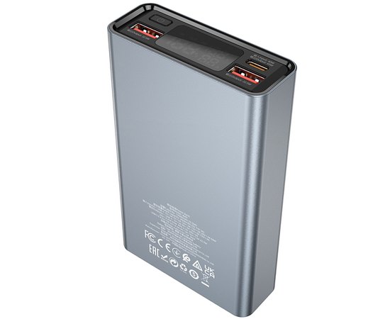 Повербанк Borofone Happy way BJ40 65W 15000mAh Metal Gray (6941991107665)