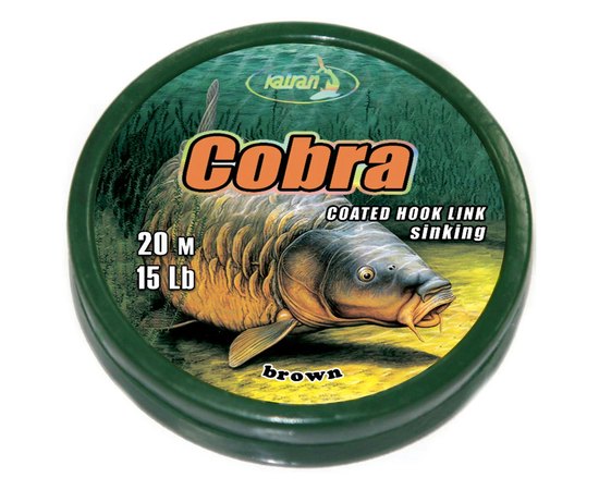 Повідковий матеріал Katran Cobra 20m brown 15lb (2500000182709), Розривне навантаження, lb: 15