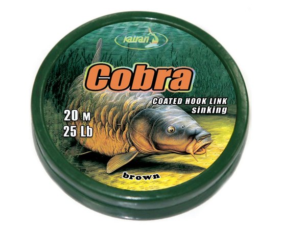 Повідковий матеріал Katran Cobra 20m brown 25lb (4262389020857), Розривне навантаження, lb: 25