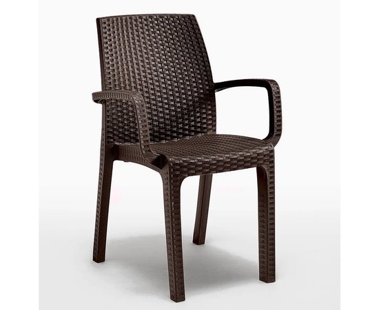 Стілець садовий пластиковий Bica Verona armchair коричневий  (8003723391938), Колір: Коричневий