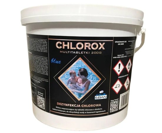 Таблетки для басейну CHLOROX BLUE TABS багатофункціональні 150 шт/уп 3 кг (1 таблетка 20 г), Количество таблеток в упаковке: 150 шт., Вага таблетки: 20 г, Вага упаковки: 3000 г