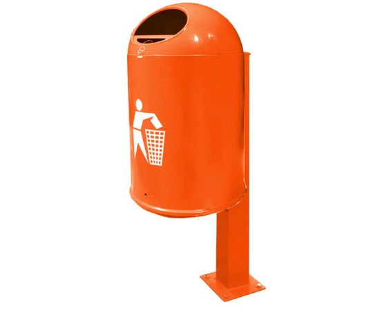 Урна Rud металева оцинкована R2D2 Orange 70 л (700401)