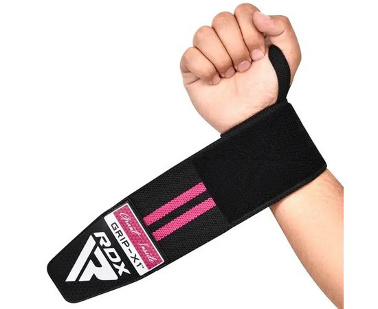 Бiнти для зап'ясть  RDX Gym Wrist Wrap R11 Black/Pink (WAH-WR11BP), Колір: Black/Pink