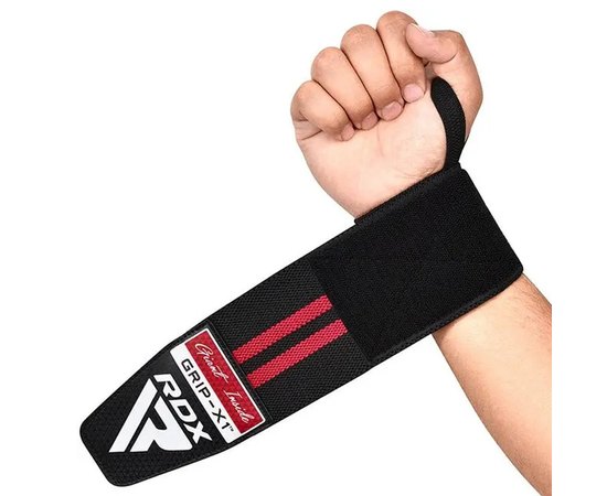 Бинты для запястий RDX Gym Wrist Wrap R11 Black/Red (WAH-WR11BR), Цвет: Black/Red