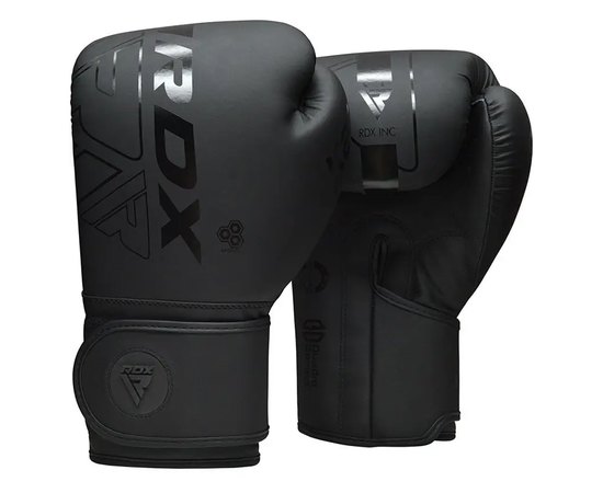 Боксерські рукавички RDX F6 Kara Matte Black 6 ун. (BGR-F6MB-6OZ), Колір: Чорний, Вага: 6 унцій