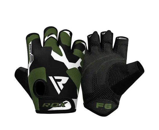 Рукавички для фітнесу  RDX F6 Sumblimation Black/Green M (WGS-F6GN-M), Розмір: M, Колір: Black/Green